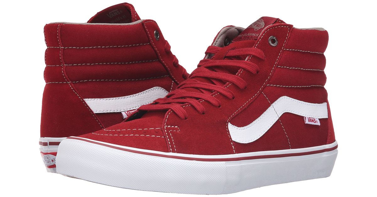 vans sk8 hi pro red dahlia